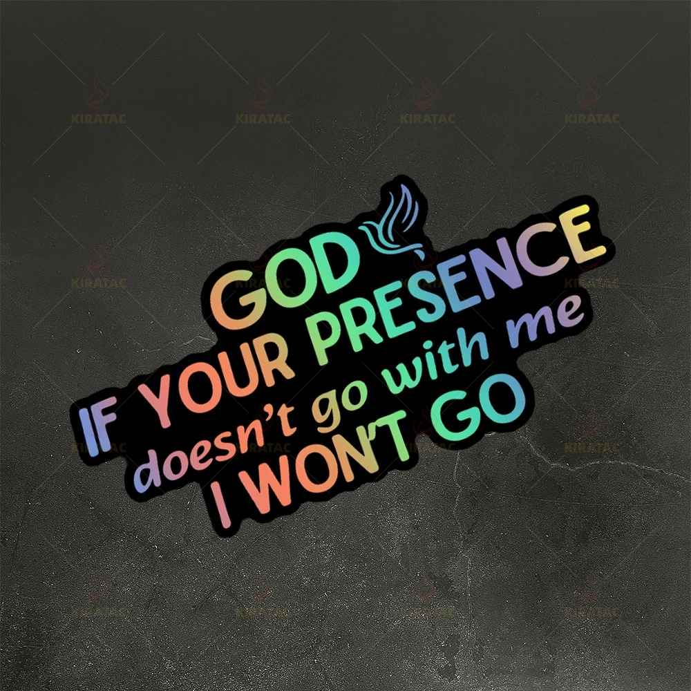

1Pc "God If Your Presence Doesn't Go With Me" Car Sticker, Waterproof Vinyl Decal, for Trunk, Window, Body & Door Decor