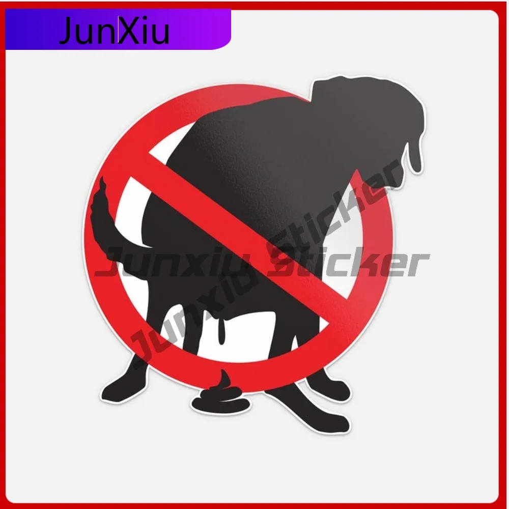 

Pooping Dog Prohibition Ban Stop Sign No Poop Car Vinyl Sticker Scratch-proof Exterior Decal Rv Camper Windows X500 Motorcycle