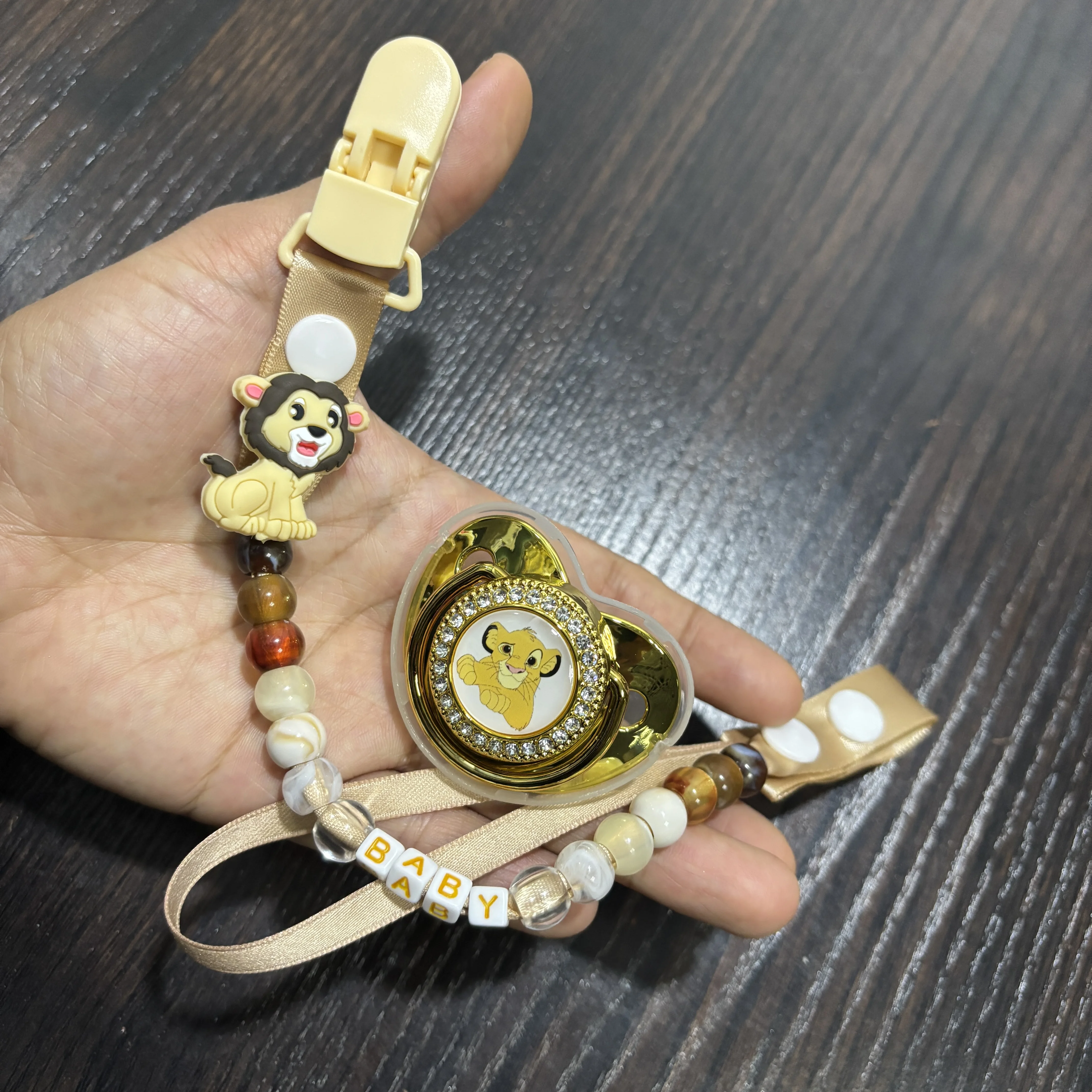 

Cartoon Printed Pacifier Clip Cute Baby Soother Chain Feeding Accessory for 0-12 Months