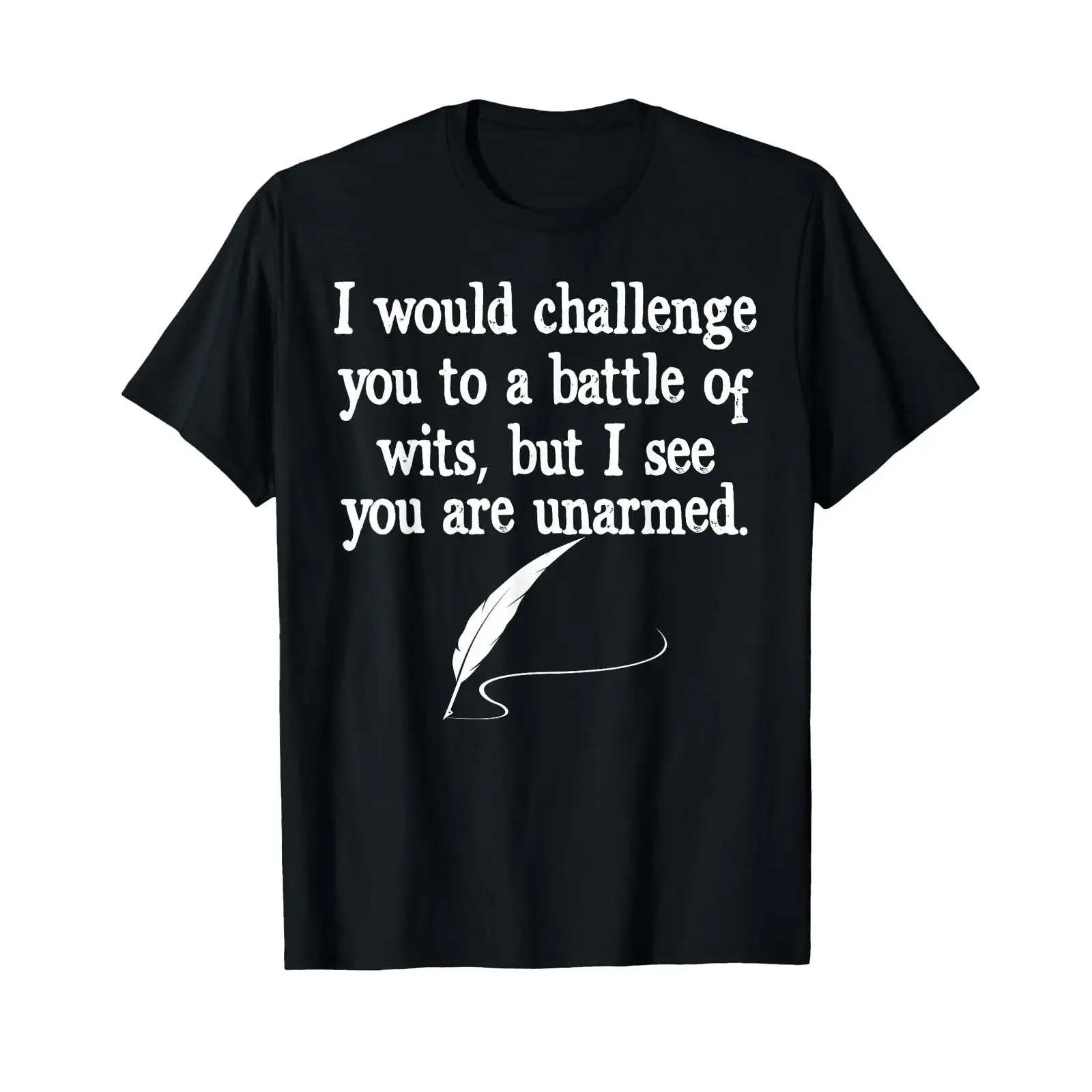 William Shakespeare Battle of Wits English Literature Quote T Shirt vintage Washed homme Soft Comfortable Versatile streetwear