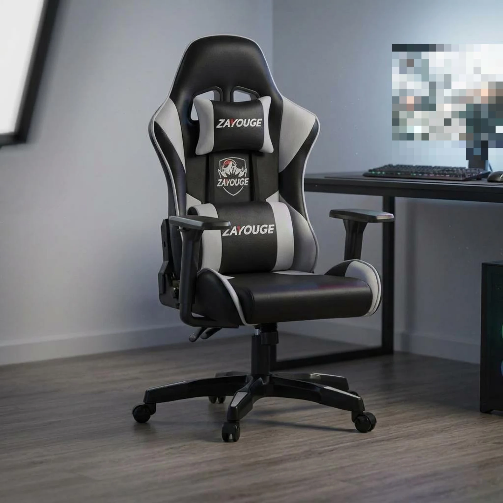

Racing-Design Gaming Chair Side Bolsters High-Back Gaming Chair Computer Seating Height Adjustable Office Furniture Casters