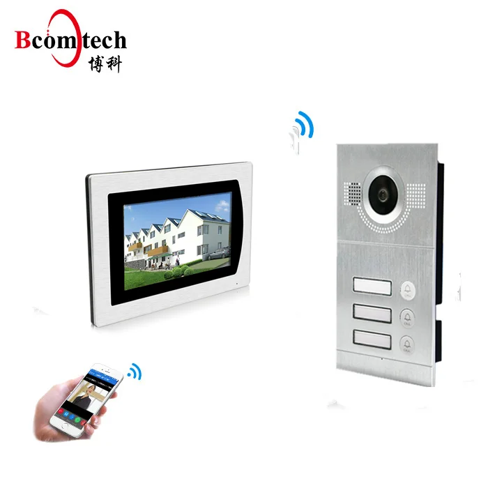 

Bcom Full Duplex TCP IP video intercom system with touch screen Wifi IOS/Android APP remote monitoring