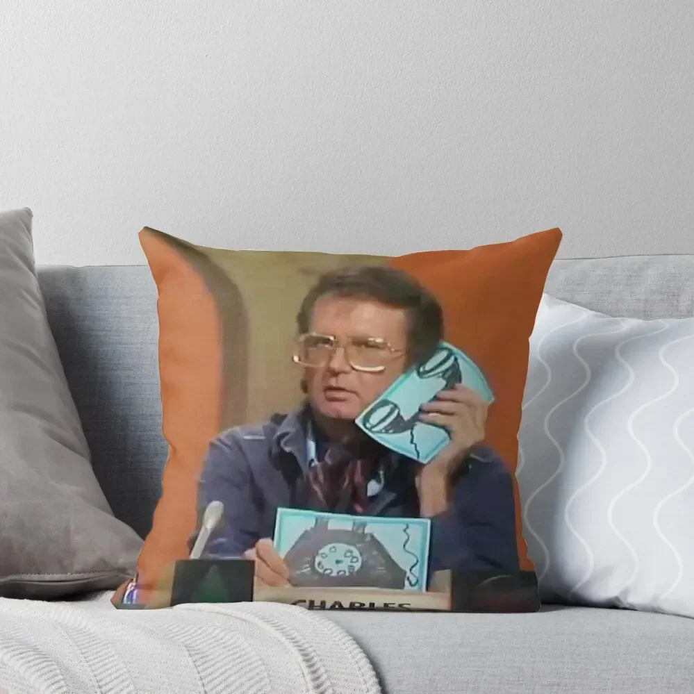 Charles Nelson Reilly color photo Throw Pillow Throw Pillow Throw Pillow Covers