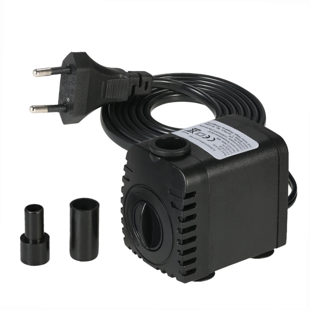 600L/H 8W Submersible Water Pump for Aquarium Tabletop Fountains Pond Water Gardens with 2 Nozzles AC220-240V