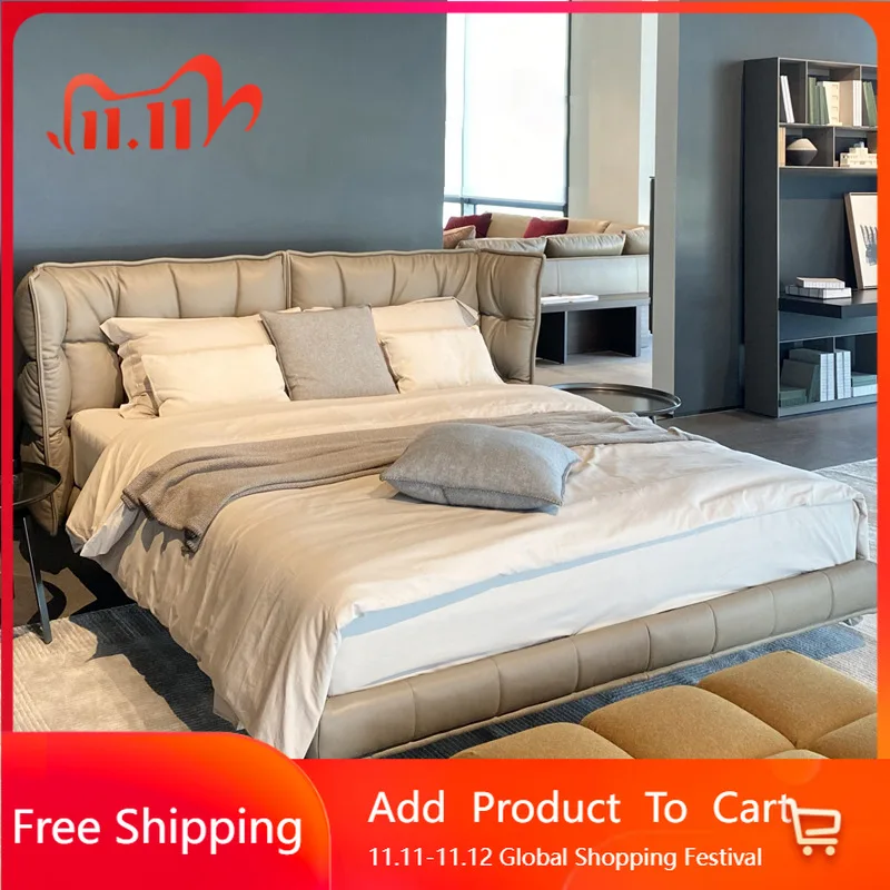 

Confortable Modern Bed Hotel Nordic Fashionable Create Quality Bed Minimalist Master Bedroom Cama De Casal Bedroom Furniture