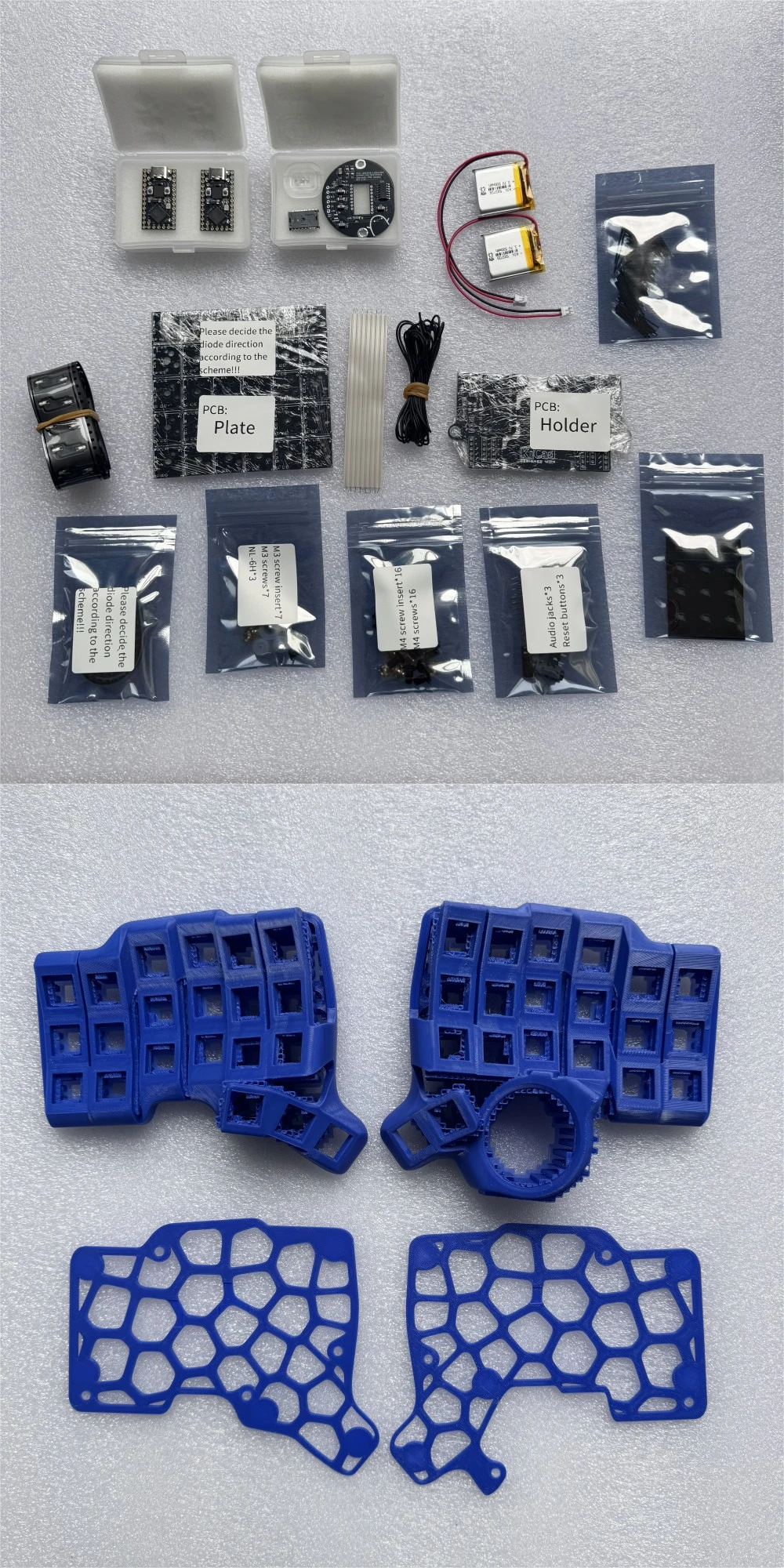 MiFuny Charybdis Mini/Nano Split-Tastatur, PCB-Material-Kit, kundenspezifische kabelgebundene/kabellose Trackball-Split-Gehäuse für mechanische Tastaturen, nicht vorgefertigt 10