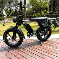 2024 Local Spot Factory V8 Electric Bike 48v Mountain Ebike Fatbike V20 Cheap Price Dirt Bike Electric Hybrid Bike
