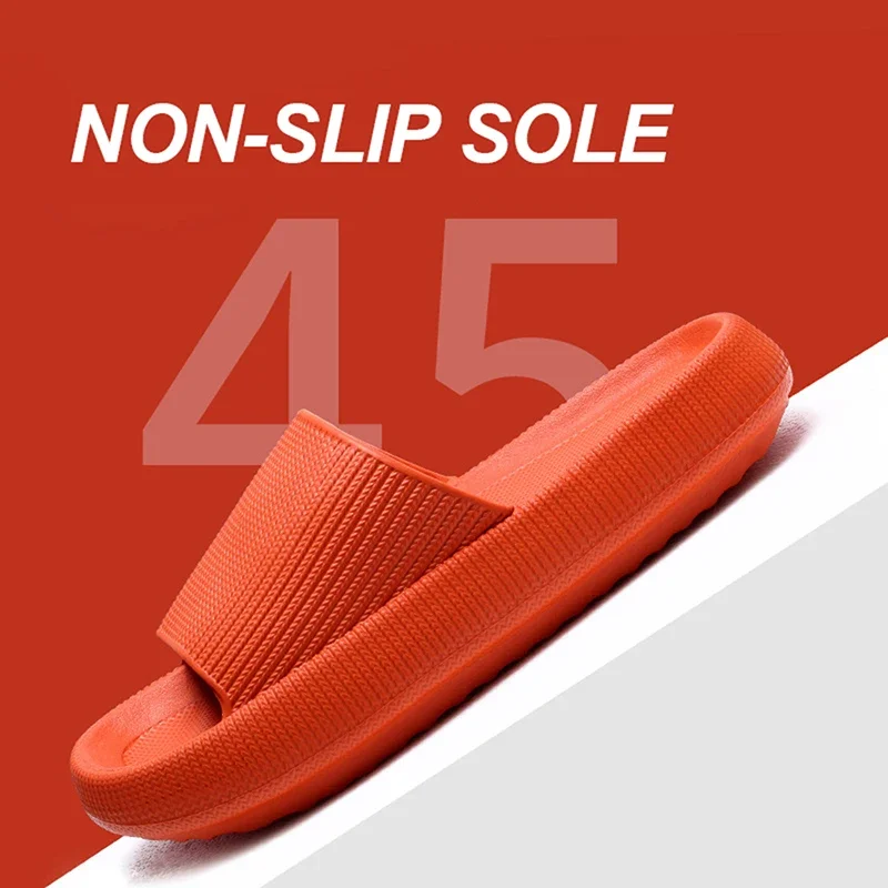 Summer Thick Platform Cloud Slippers Women Non Slip Shower Flip Flops Bathroom Super Soft Comfy Home Pillow Slides Sandals Woman