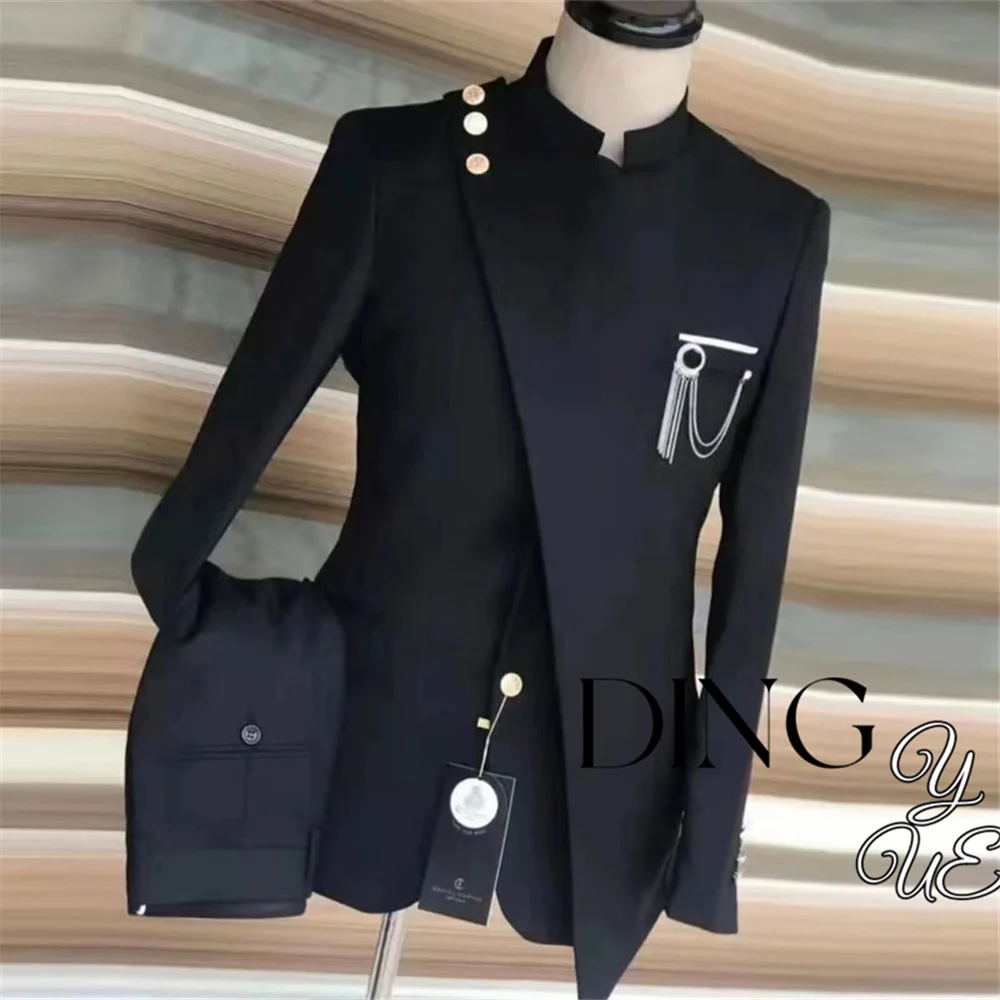 Blazer de Mariage Bleu Marine pour Homme, Ensemble 2 Pièces, Veste et Pantalon, Classique, Business