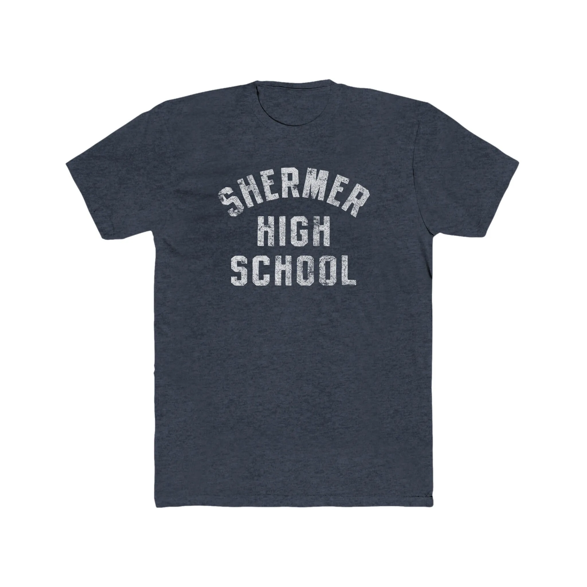 Shermer High School Vintage Look Gym T Shirt Heathered 50 Blend