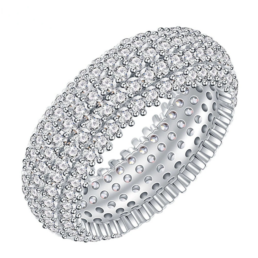 

Karachis 18K Gold Plated 925 Sterling Silver High Carbon Diamond Gemstone Jewelry Hip Hop Rock Ring Gifts Drop Shipping