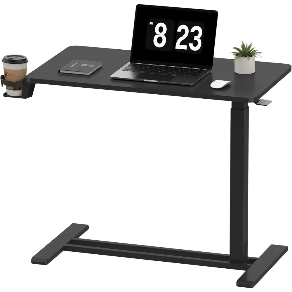 Adjustable C Table with Wheels, Mobile Snack Side End Table Sofa Couch Bedside Table Laptop Rolling Cart TV Tray Night