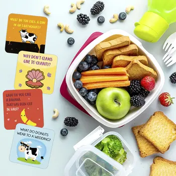 60張笑話卡片,午餐盒便條卡,學生勵志趣味雙關語卡片,課堂迷你便條明信片 10 最佳銷售 激勵卡片 - №1