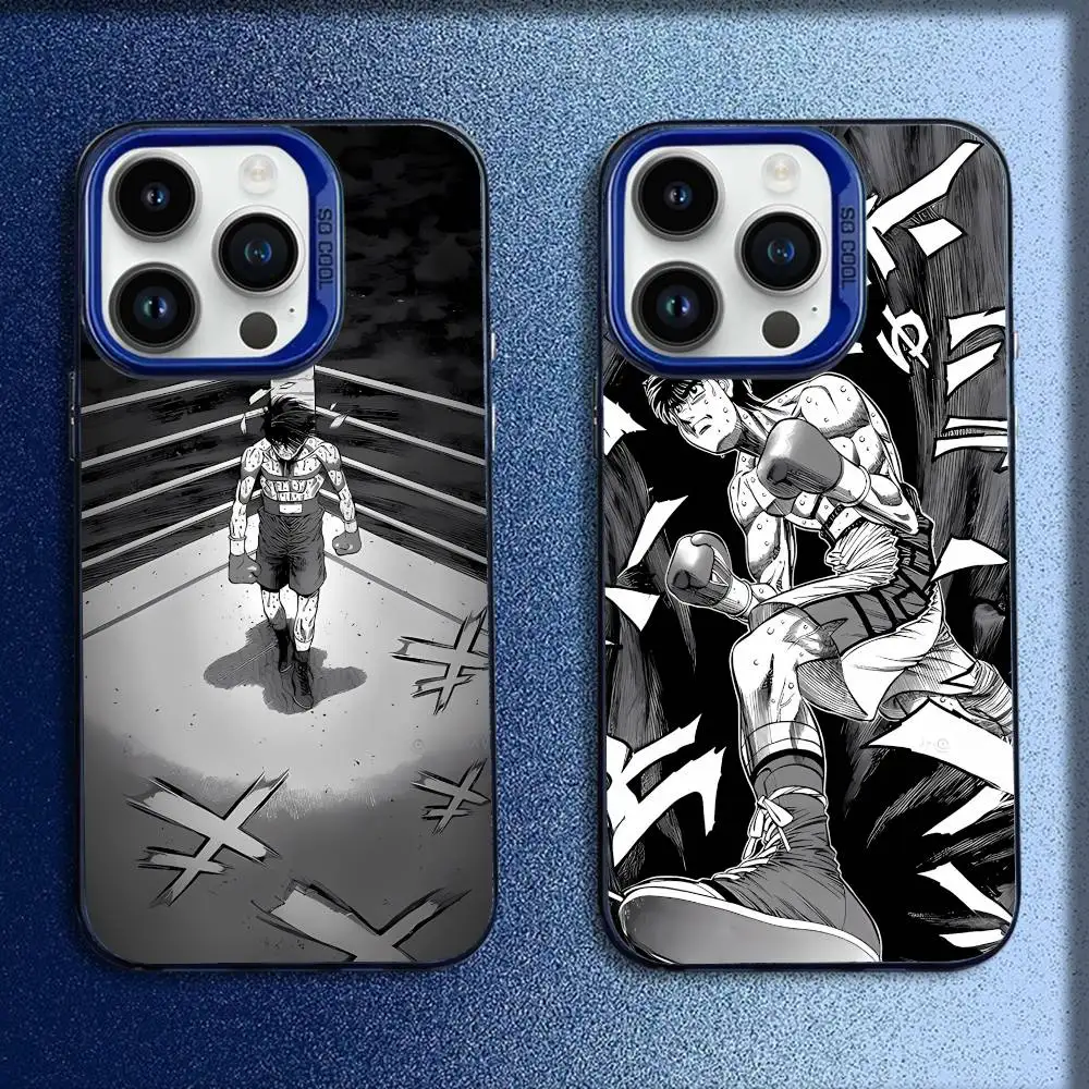 

H-Hajime Cartoon no Ippo Phone Case For iPhone 17,16,15,14,13,12,11,Pro,Max,Plus,E,SE4,Air,Mini Blue IMD Box