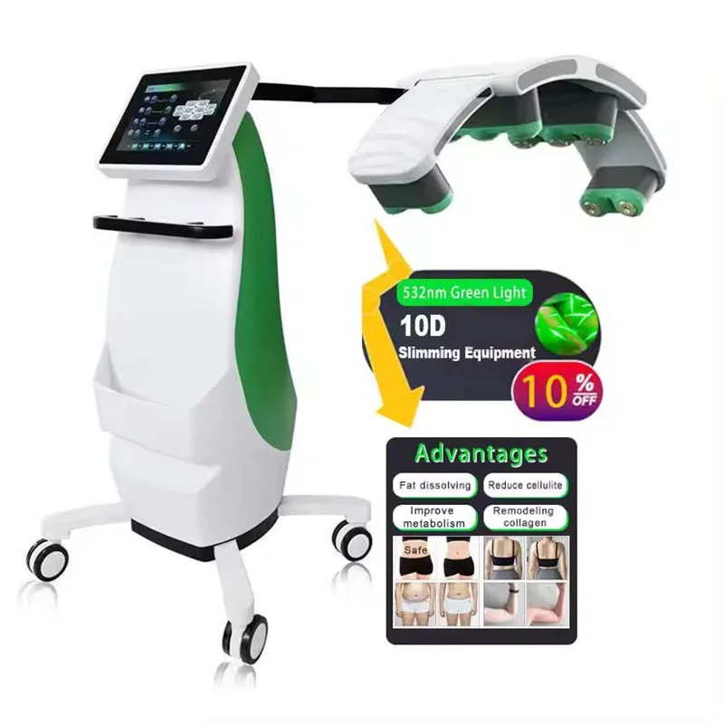 10D Maxlipo Master Therapy 532nm Green Light 635nm Red Light Fat Loss With Lifting Fat Burning Weight Loss Body Shaping Machine