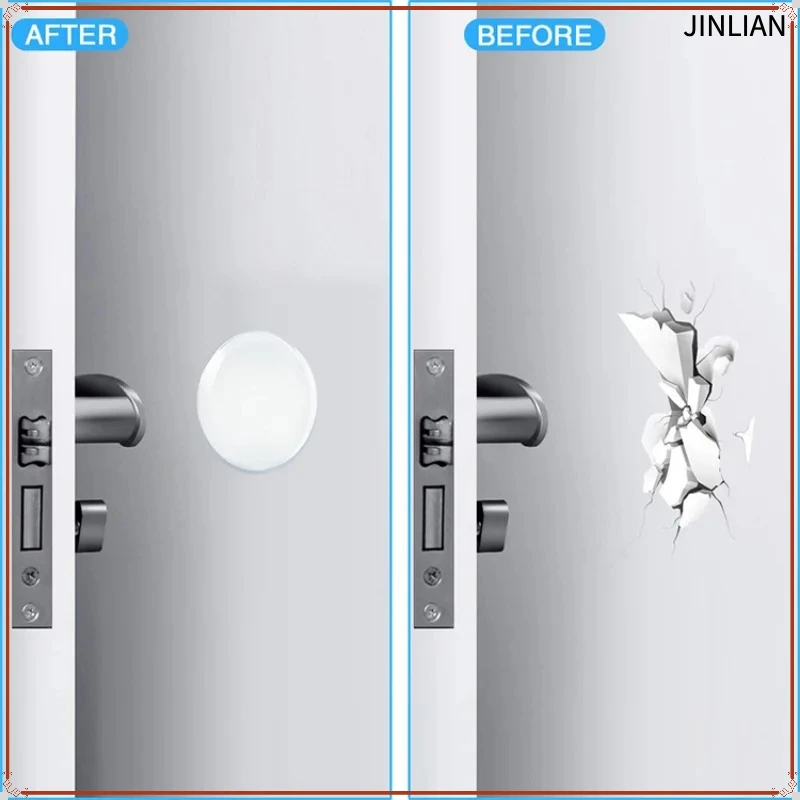 6pcs Self-adhesive Transparent Soft Silicone Wall Protector Round Doors Stop Muffler Non-slip Door Handle Bumper Protective Plug