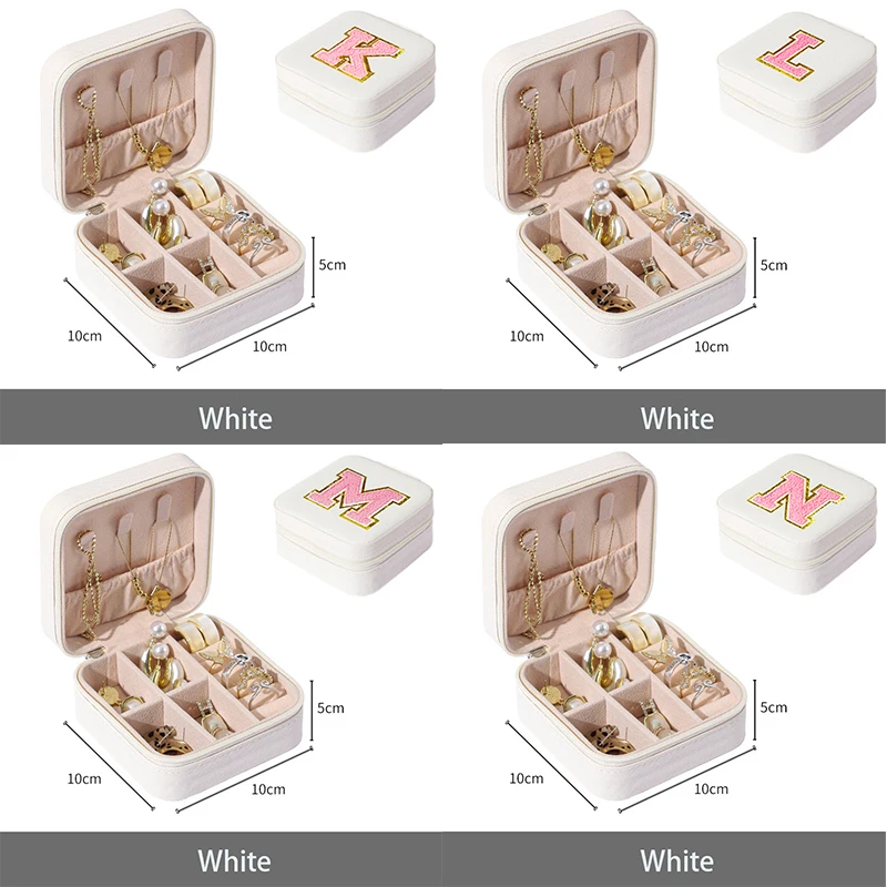 

Mini Jewelry Storage Box Portable Home Travel Earrings Necklace Storage Case for Women Ring Organizer PU Leather Display Case