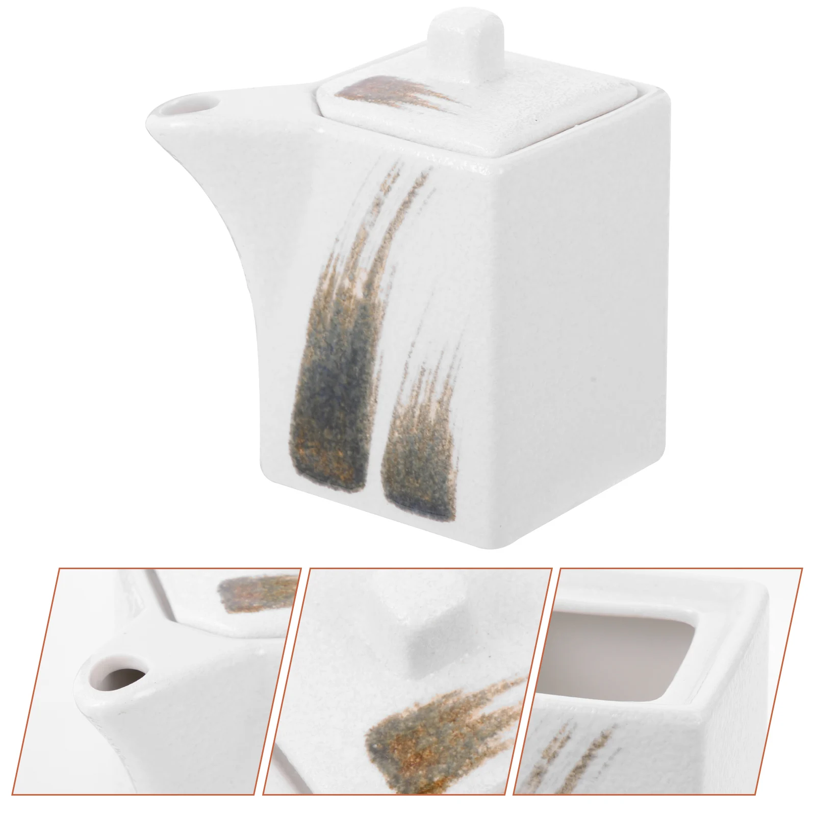 

Seasoning Jar Ceramic Soy Sauce Bottle for Kitchen Storage Home Use Vinegar Jar Oil Container Spice Pot Soy Sauce Box