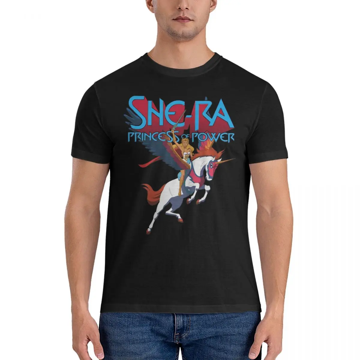 Men She-Ra T Shirt Shera And The Princesses Of Power 100% Cotton Clothing Vintage Short Sleeve Round Neck Tees Summer T-Shirt