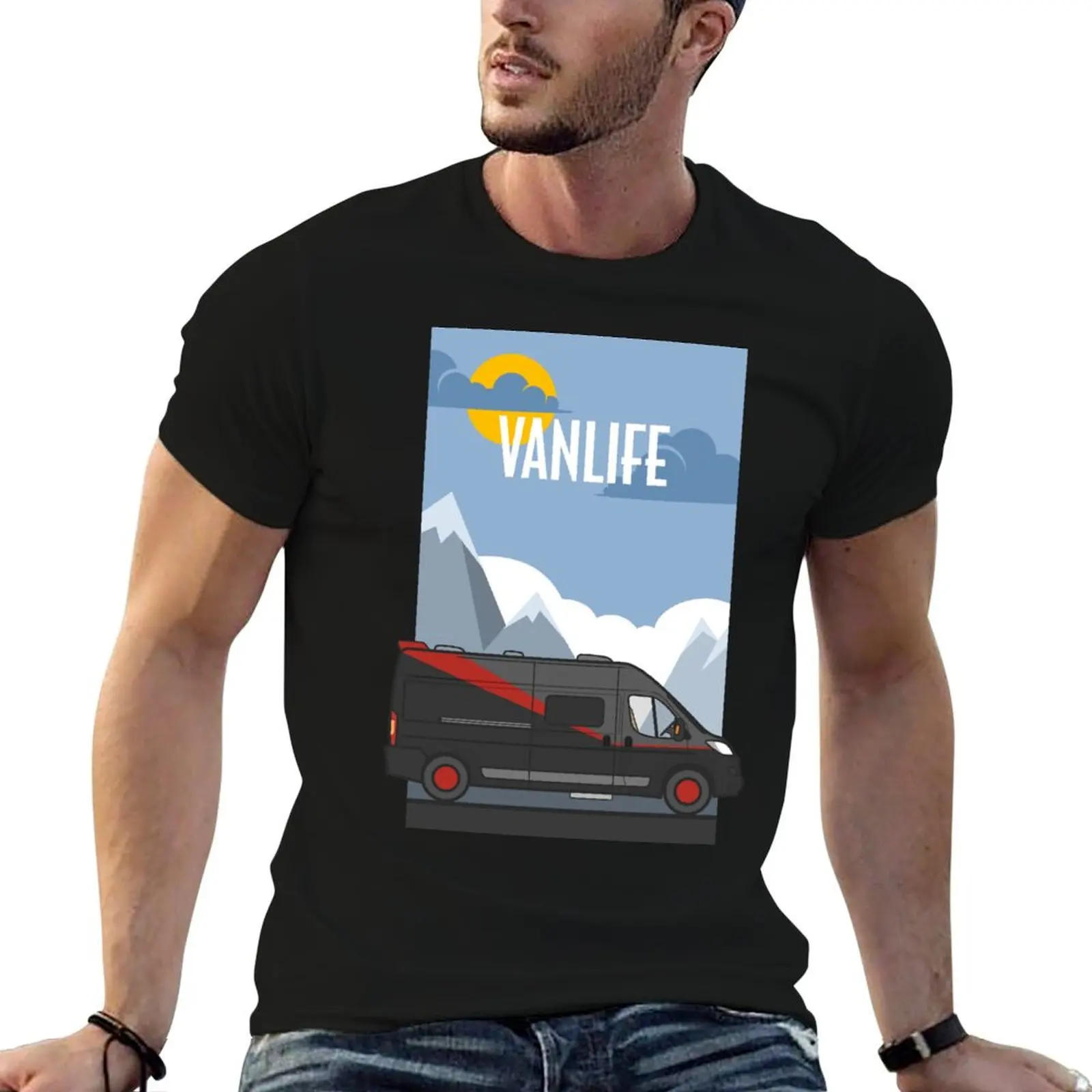 

VanLife in the colors of the series of the 80s - A-Team T-Shirt anime rapper graphic tees t shirts men