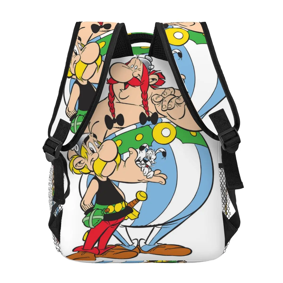 Asterix e Obelix Mochilas para meninos e meninas Mochilas escolares de grande capacidade Mochila para estudantes Mochila para laptop dos desenhos animados