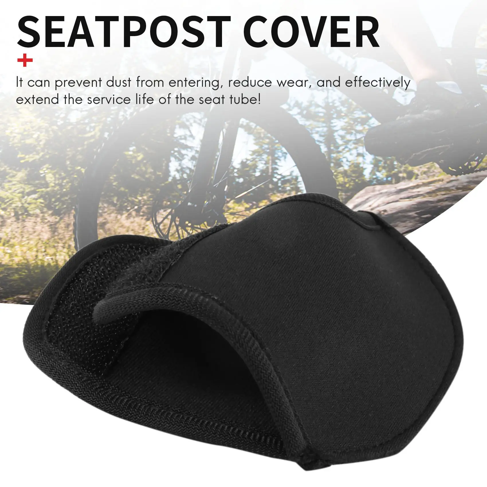 Seatpost Cover for Suspension Seatpost Black Protective Case for NCX Seatpost Finger Guard Protection