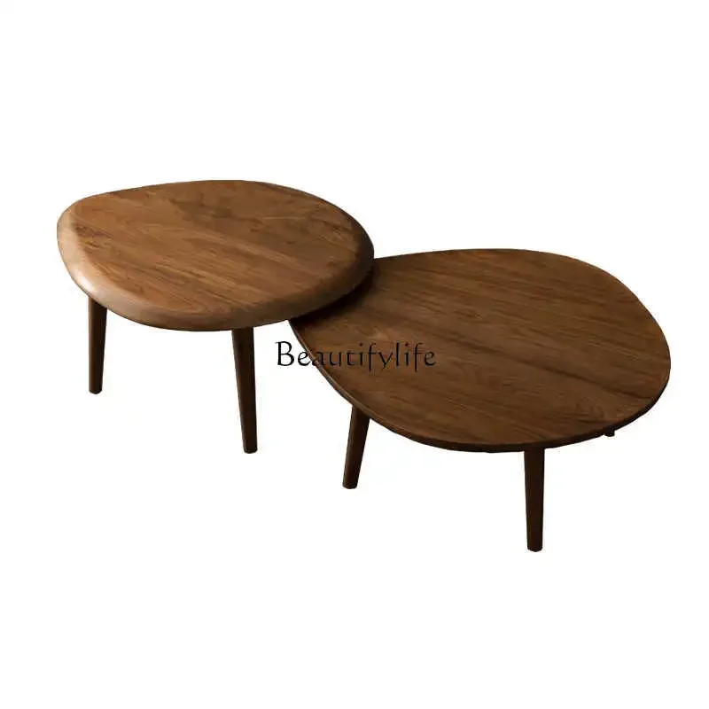 

Light luxury modern simple small coffee table small table North American black walnut creative