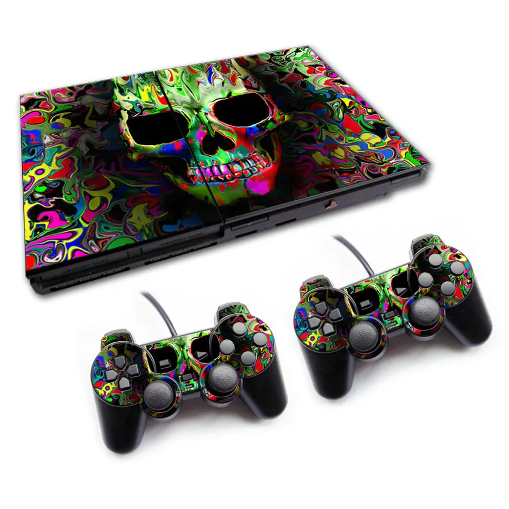 Стикер с черепом, красивый дизайн для ps2 slim 70000 series наклейка на консоль decal для ps2 70000, Стикеры для кожи, оптовая цена