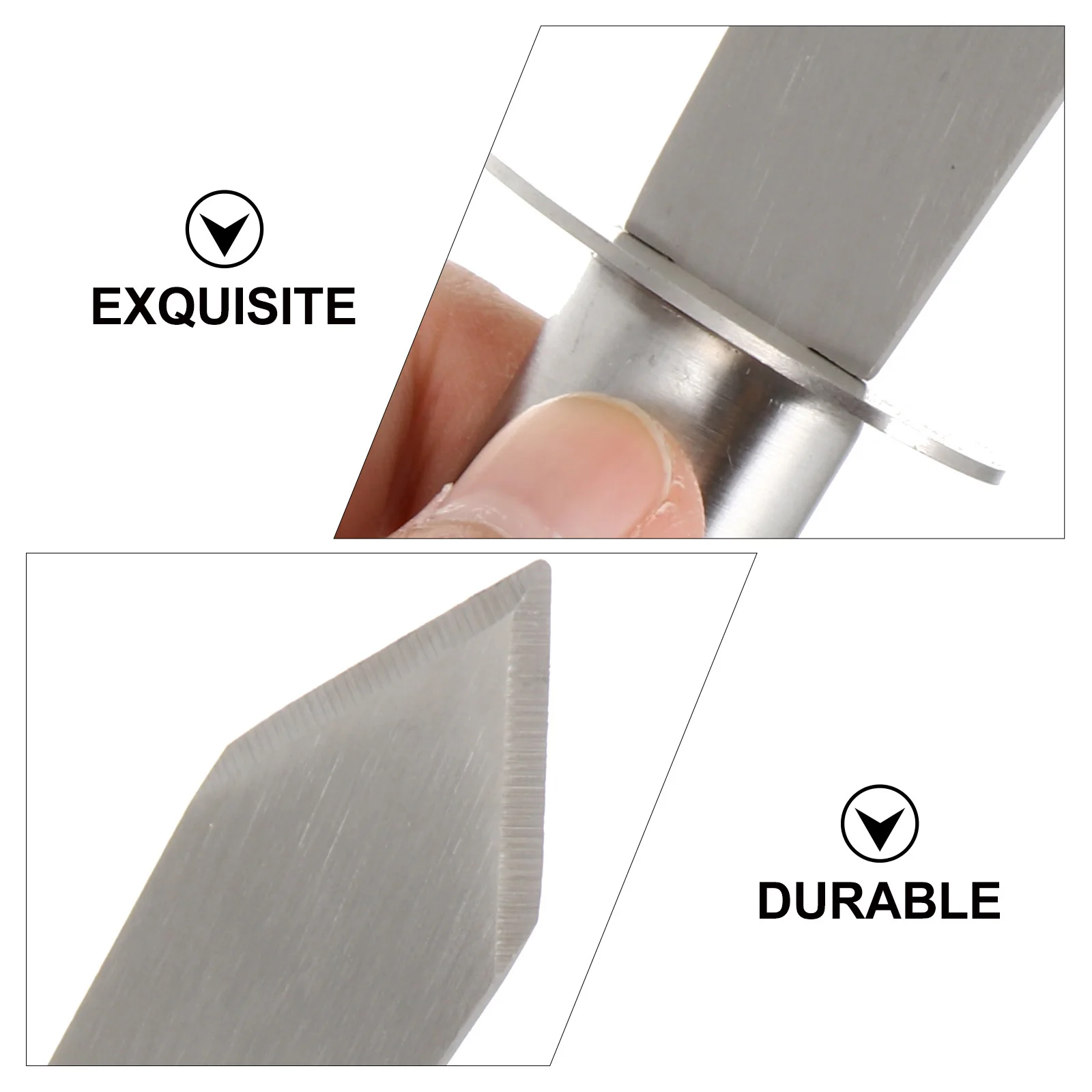 

2pcs Stainless Steel Oyster Shucker Seafood Opener Tool For Clam Scallop Opening Kitchen Supplies Bbq Picnic Travel Use