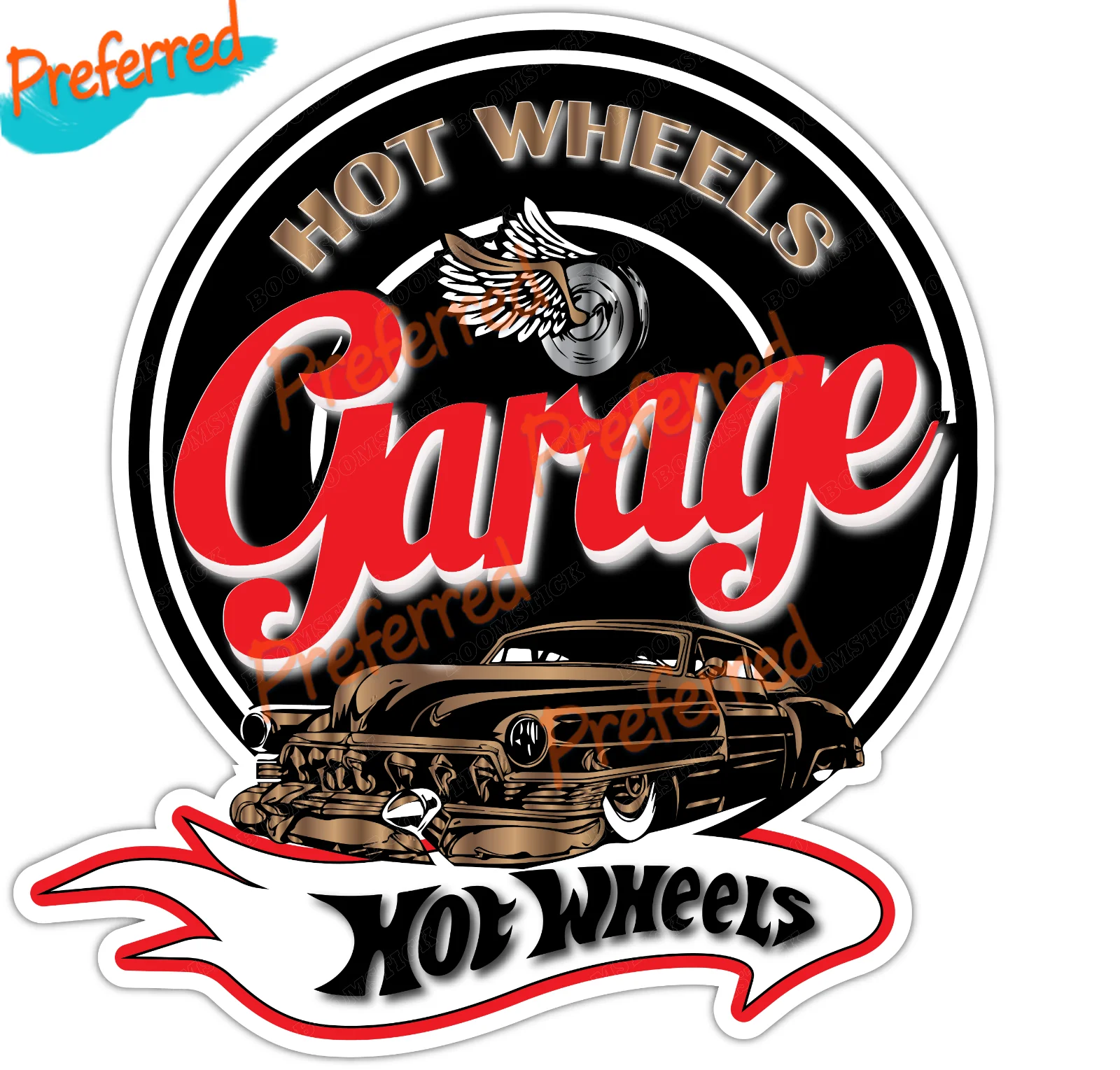 Hot Wheels Muscle Hot Rod Custom Garage Vinyl Sticker Decal Car/truck Ship/Surf Camper/laptop and Toolbox