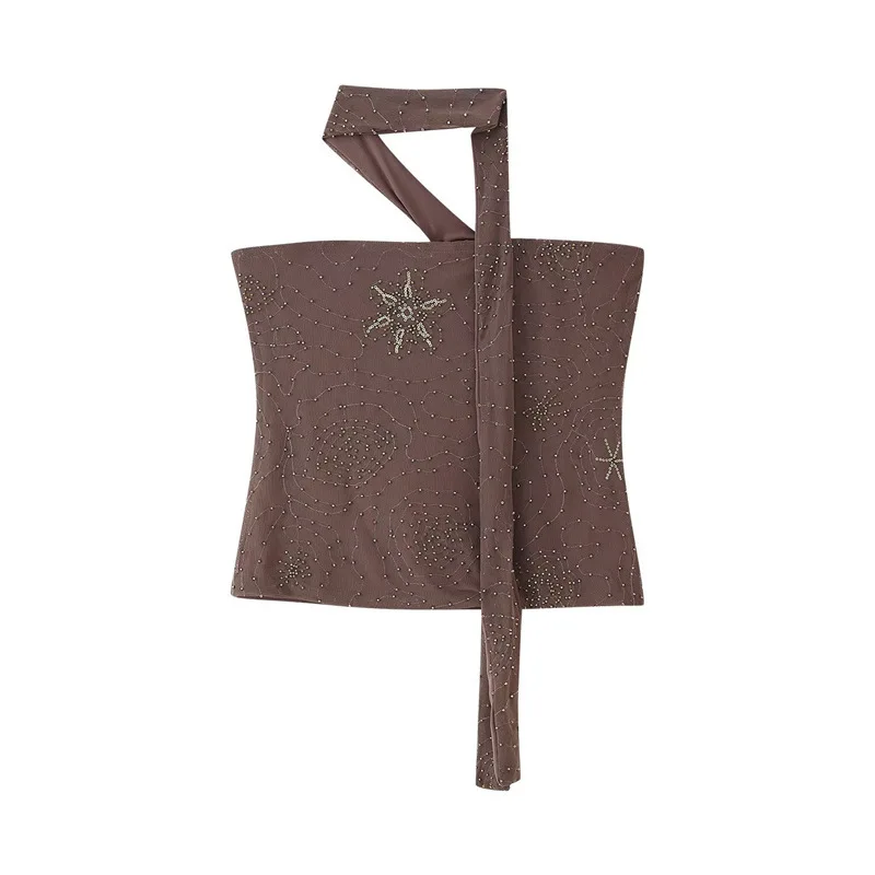 

Однотонный модный элегантный универсальный стильный простой топ-камизоль