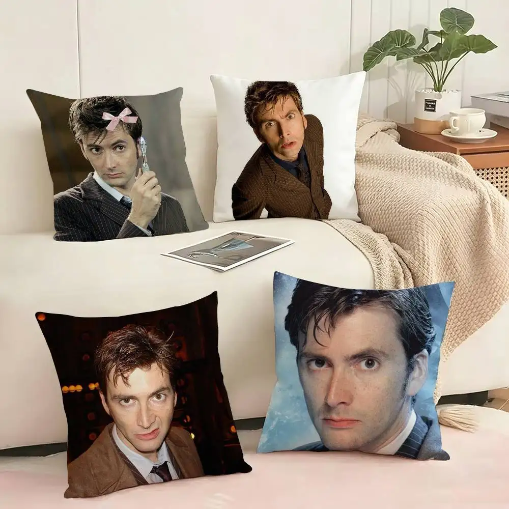 

Tenth Doctor David Tennant Pillow Case Square Double-Sided Sofa Cushion Cover Bedroom Bedside Pillow Gift