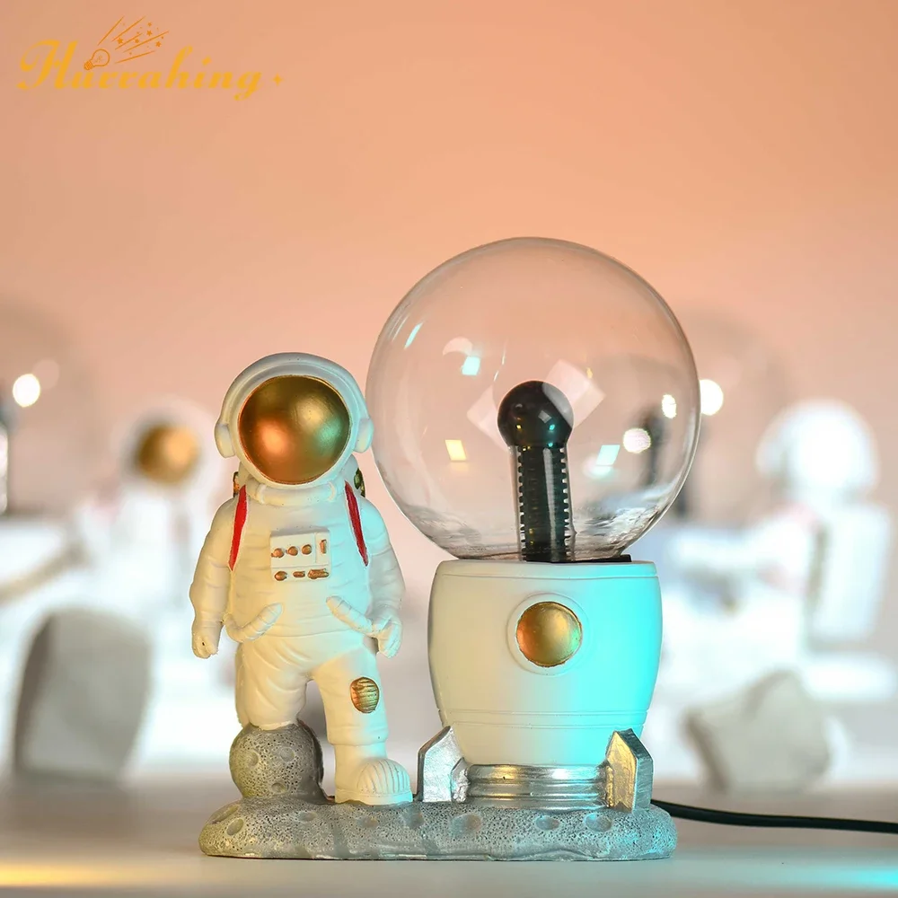 

Hurrahing Rocket Cup Astronaut Plasma Lamp 4-Inch Ambient Night Light Desktop Decor Halloween Gift Sale