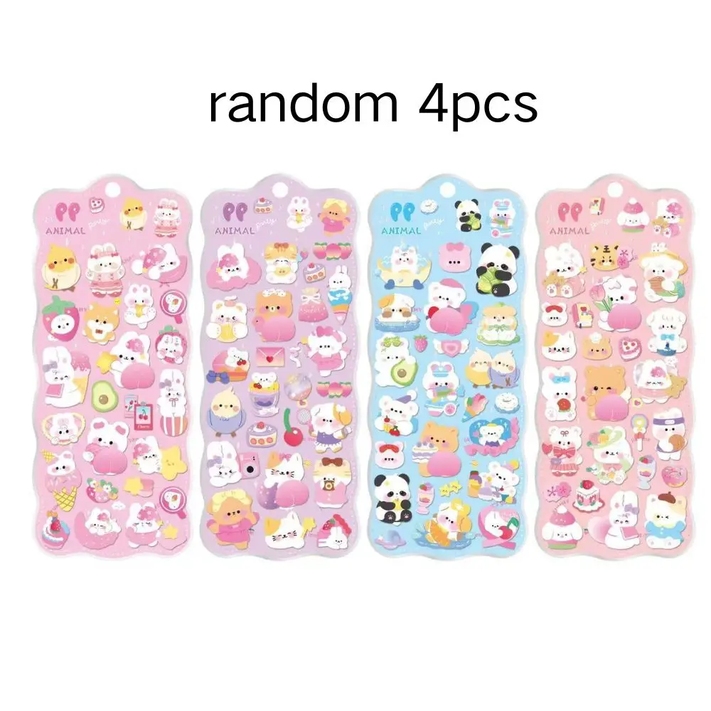 ملصق حيوانات كاواي على شكل أرنب لطيف ثلاثي الأبعاد - ملصق إسفنجي فيدجيت DIY لحافظة الهاتف وسجل القصاصات، هدية ممتعة لتخفيف التوتر #1