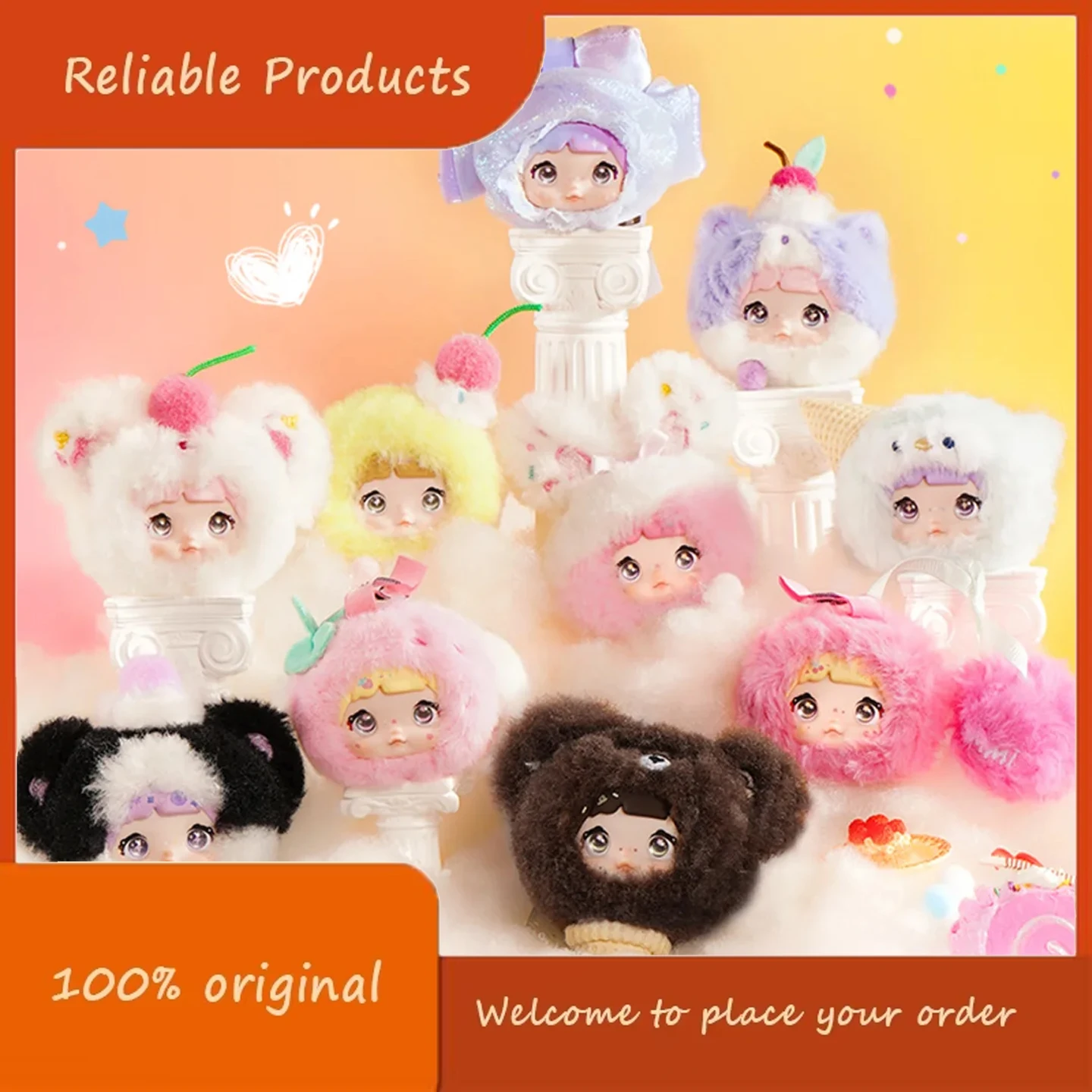 Authentic Nommi Sweetness 100% Glutinous Doll Plush Toy Bag Charm Blind Box Trendy Collectible Item for Girls Birthday Gift