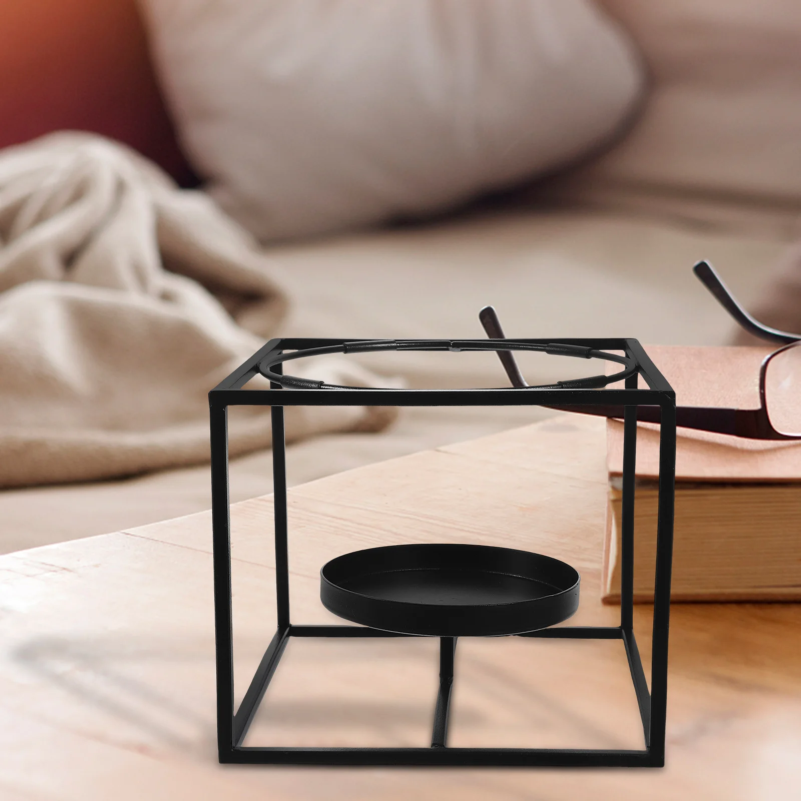 

Black Iron Holder Sturdy High Temp Resistant Bedroom Living Room Furniture Match