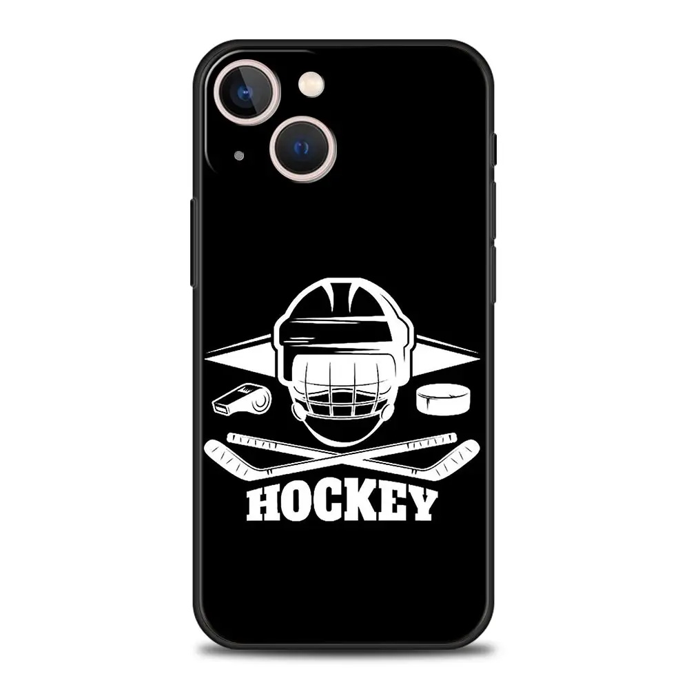 Custodia per telefono Hockey su ghiaccio per iPhone 16 13 15 14 12 11 Pro MAX XR X SE XS 7 8 Plus Custodia morbida in TPU