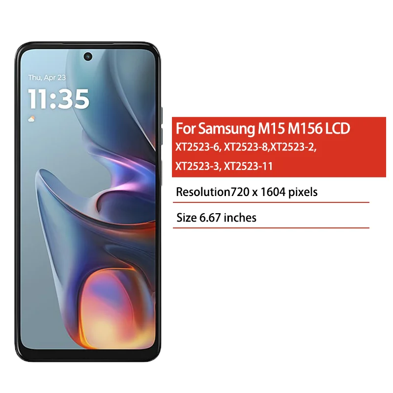 Wyświetlacz LCD 6,67 cala z ekranem dotykowym i digitizerem do Motorola Moto G05 XT2523-2, zamiennik LCD do Moto E15 XT2523-6 — zdjęcie produktu 2