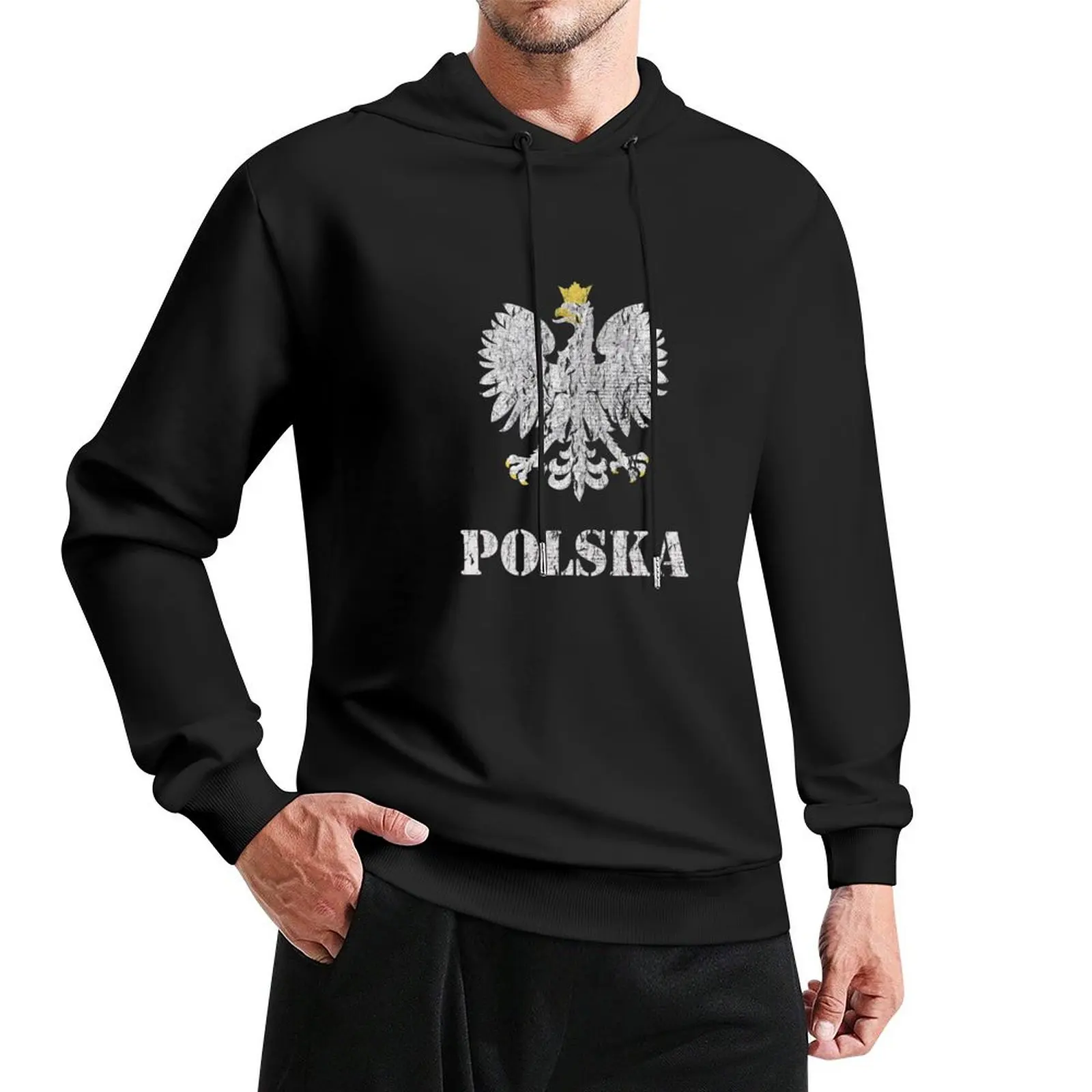 

Vintage Poland Polish Flag - Polish Eagle Pullover Hoodie autumn japanese style korean clothes hooded shirt hoodie streetwear