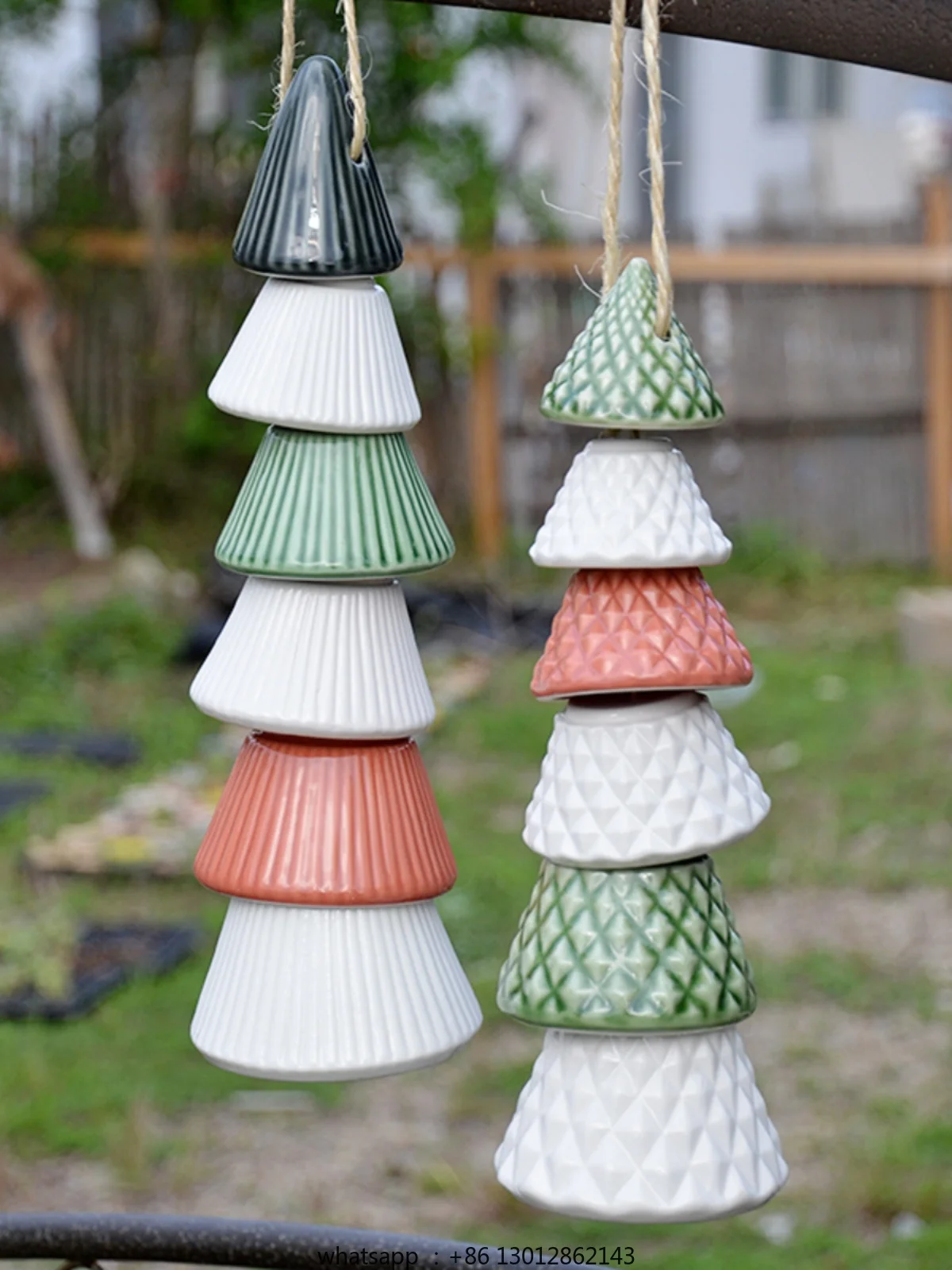 

Handmade ceramic Christmas tree pendant pendant aerial pendant