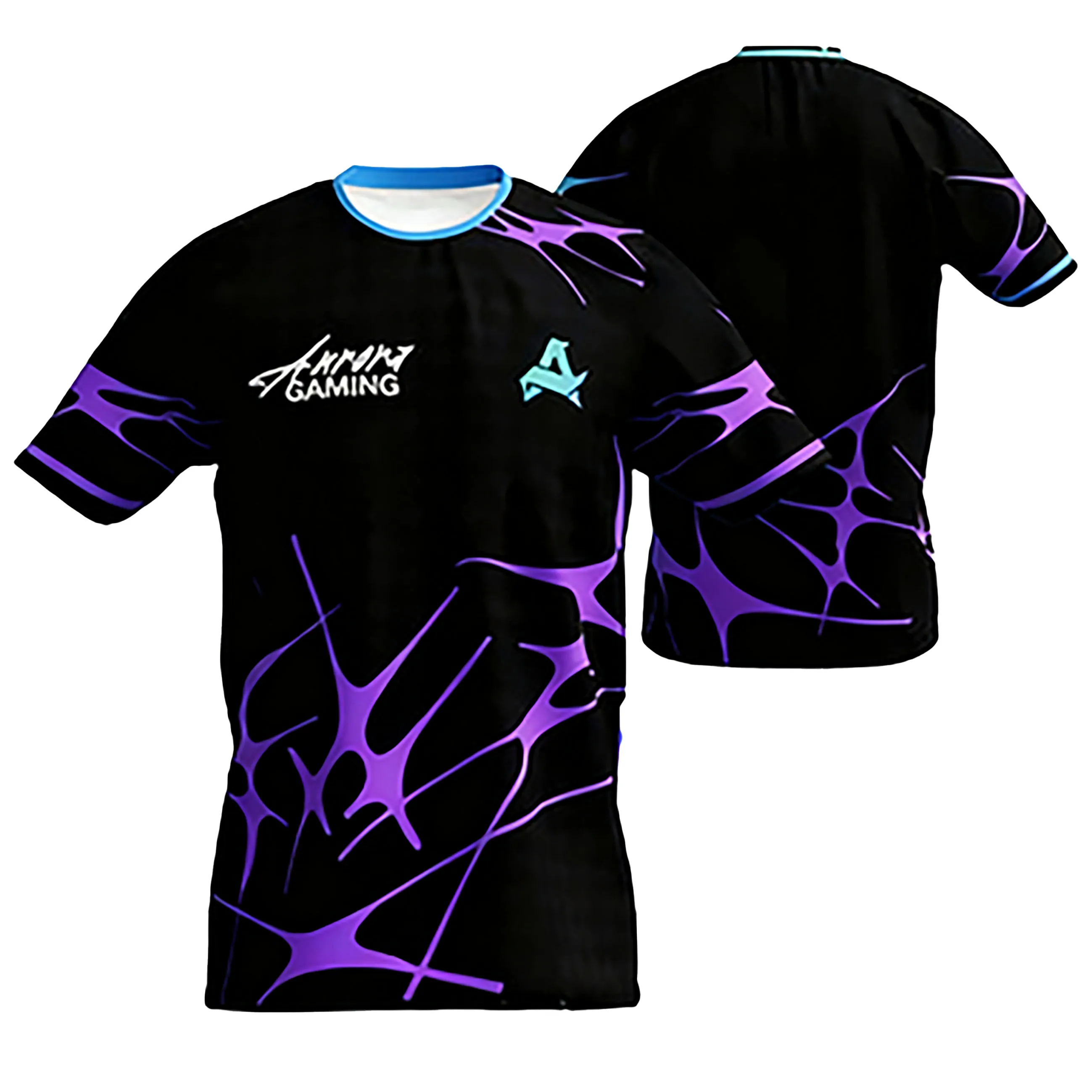 زي صيفي للرياضات الإلكترونية من Aurora Gaming - تي شيرت تدريب رسمي CS2 ESL Pro League |   قميص علوي عالي الأداء وجيد التهوية للاعب