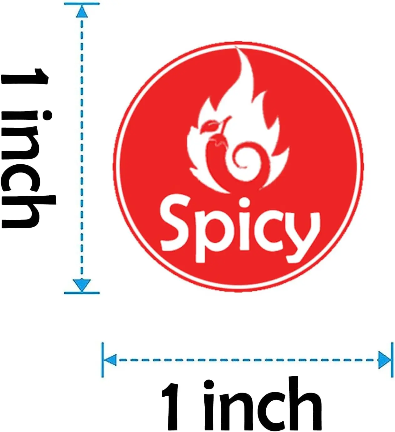 Fluorescent Spicy Stickers Grocery Store Food Warning Spicy Labels Round Hot Stickers 1 Inch Food Rotation Labels 500Pcs