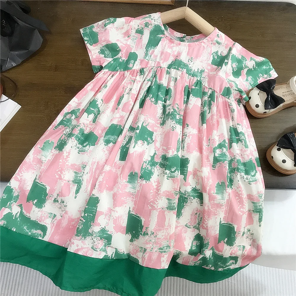 Children Sets Summer Boys Floral Cloth Shirt Shorts Baby Splicing Dress Causal 2024 Turn Down Collar Printing Lovely