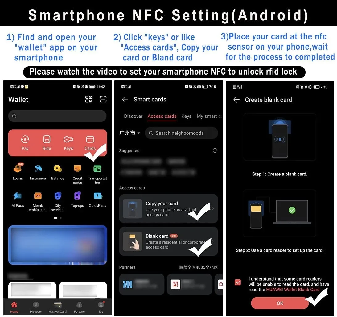 Imagem -04 - Eletrônico Fechadura do Armário Inteligente com Trava Deslizante Nfc Rfid Fechaduras Escondido Faça Você Mesmo Porta Dupla Gaveta de Madeira