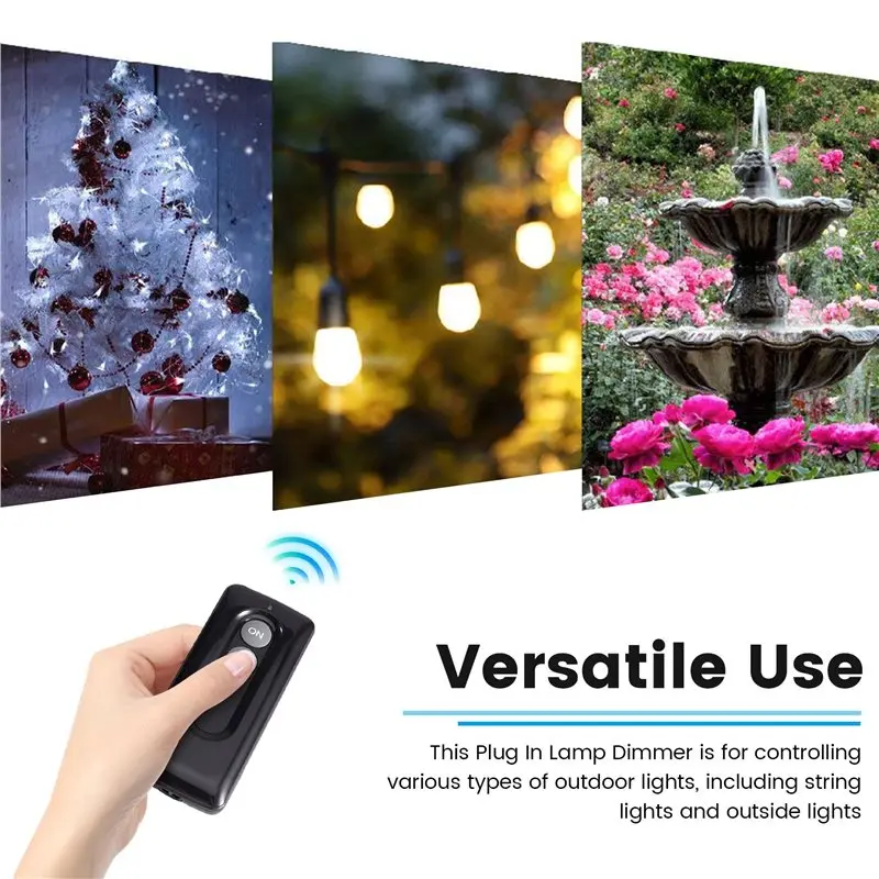 [NEW A09R!】 Easy Installation Wireless Remote Control Dimmer Plug Power-Saving Outdoor Access US PLUG