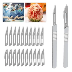 11# 23# Carbon Steel Carving Metal Scalpel Knife Handle Blades Surgical Medical Practicing Cutting Sculpting Repairing Tool