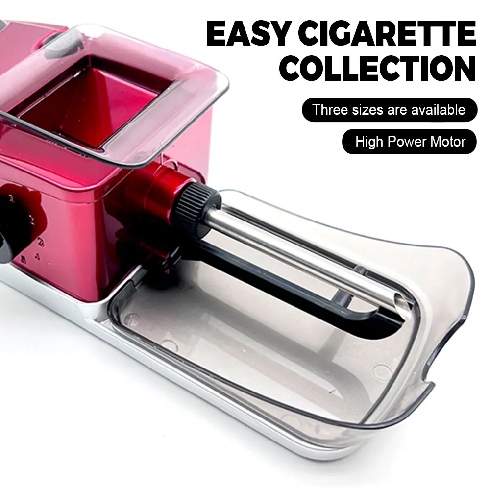 5.5/6.5/8mm 3 in 1 Automatic Cigarette Rolling Machine Smoke Filler Injector Tobacco Grind Cigarette Device DIY Smoking Tool