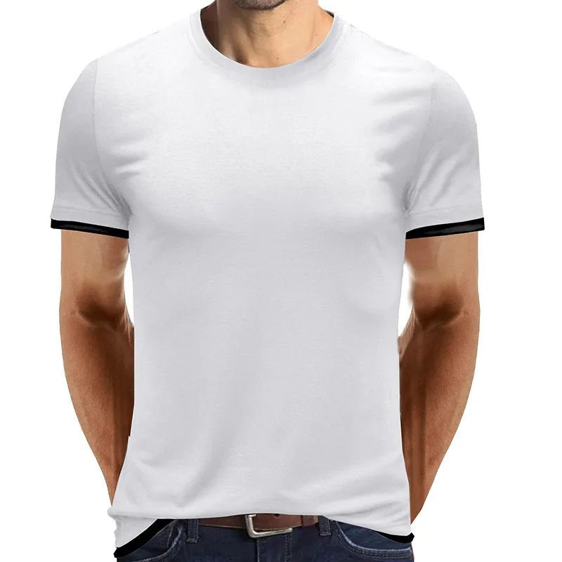 Mode-Design Slim Fit Solide T-Shirts Männlichen Tops Tees Kurzarm T Shirt Für Männer 2023 Sommer Männer T-shirt Rundhals MY687