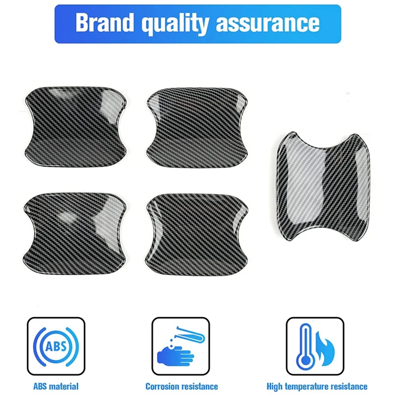 غطاء وعاء الباب الخارجي للسيارة ملحقات حماية الكسوة لفورد برونكو 2021 2022 2023 4 أبواب ، ألياف الكربون ABS #5