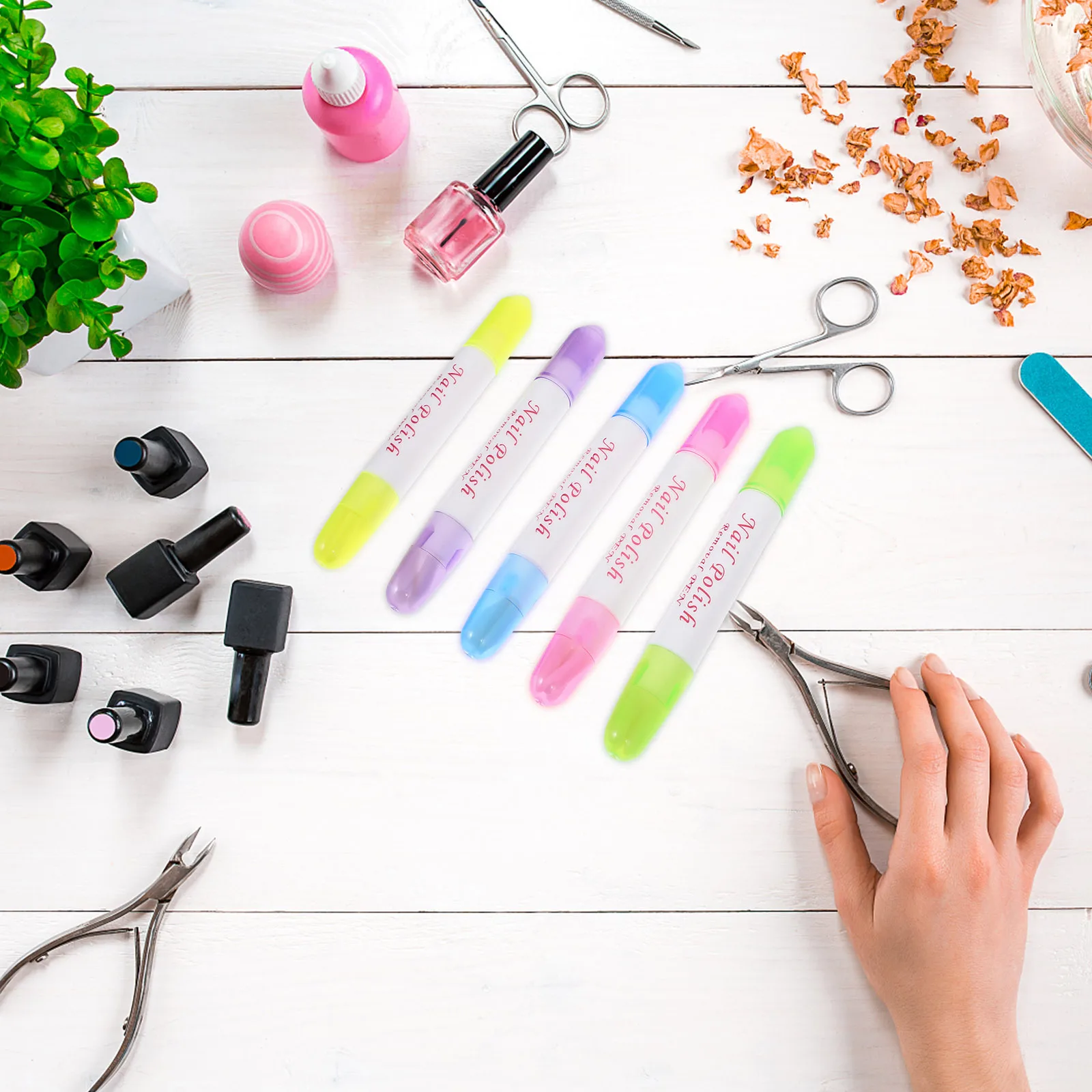 10Pcs Nail Polish Corrector Pen Easy to Carry Suitable for Women Home Manicure and Salons Nail Polish Remover Pen